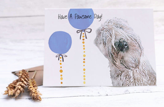 Soft Coated Wheaten Terrier Pawsome Day Card