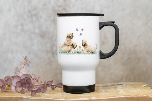 Wheaten & Butterflies Travel Mug