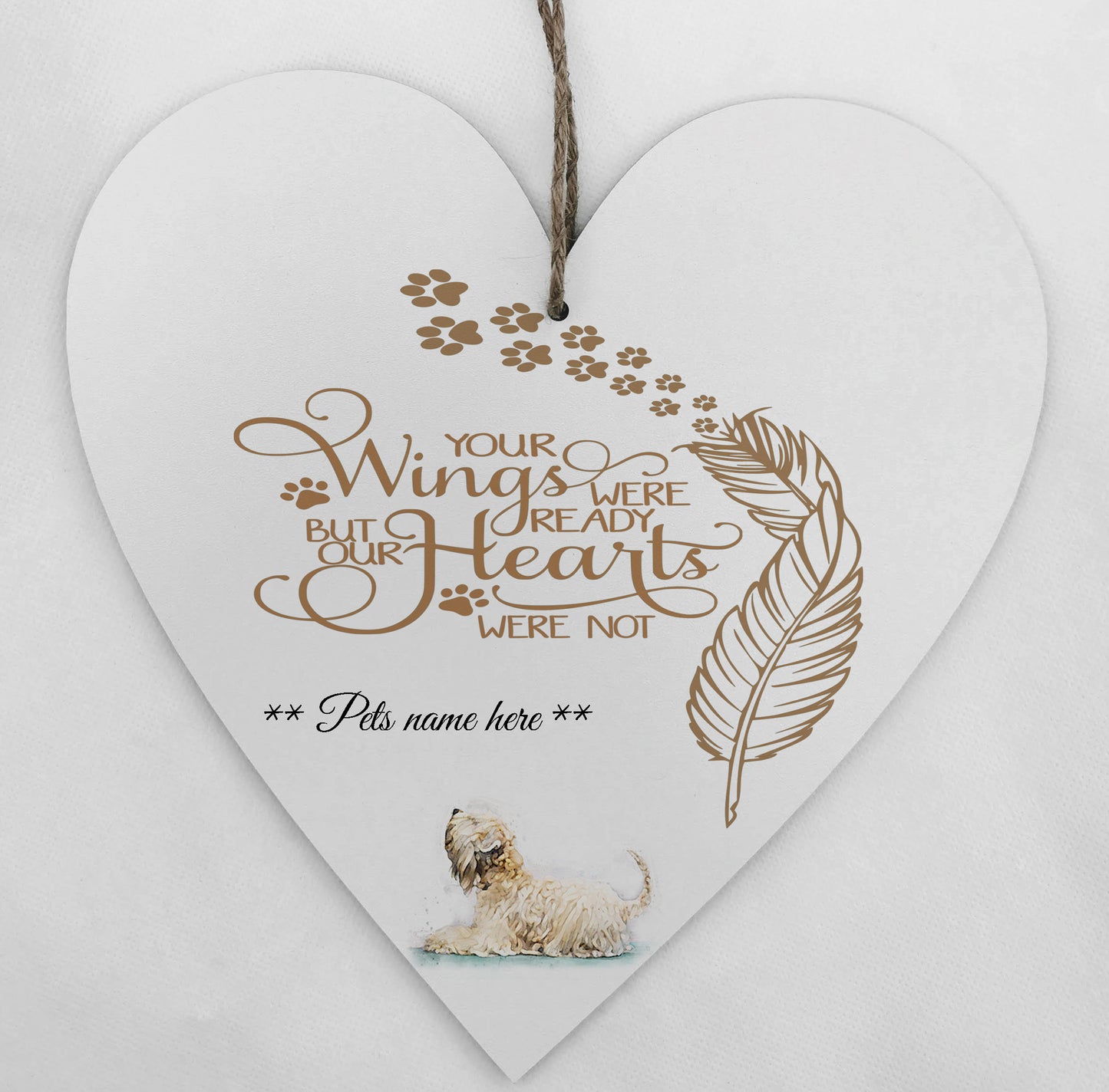 Soft Coated Wheaten Terrier In Memory Gift Heart