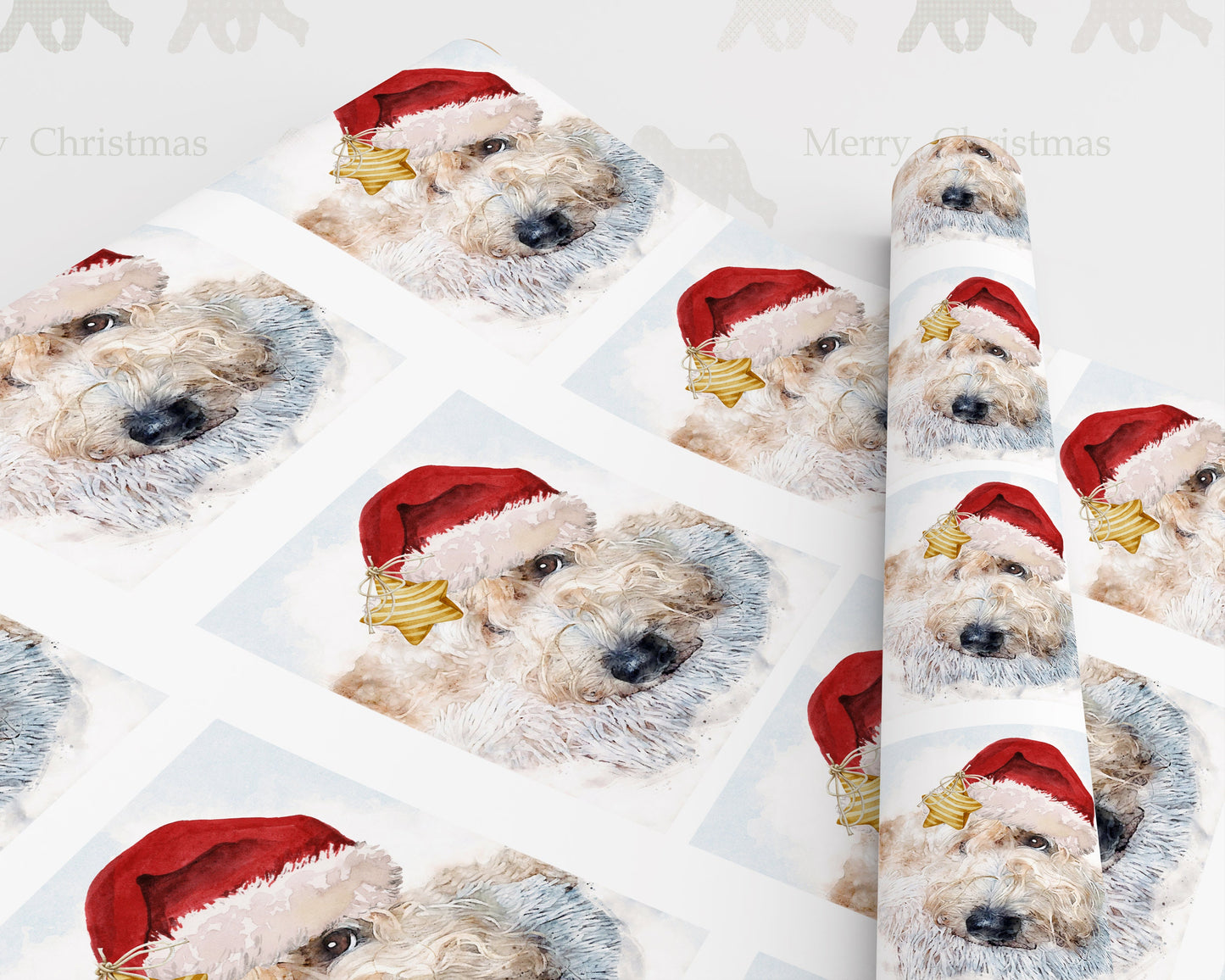 soft coated wheaten terrier christmas star christmas paper