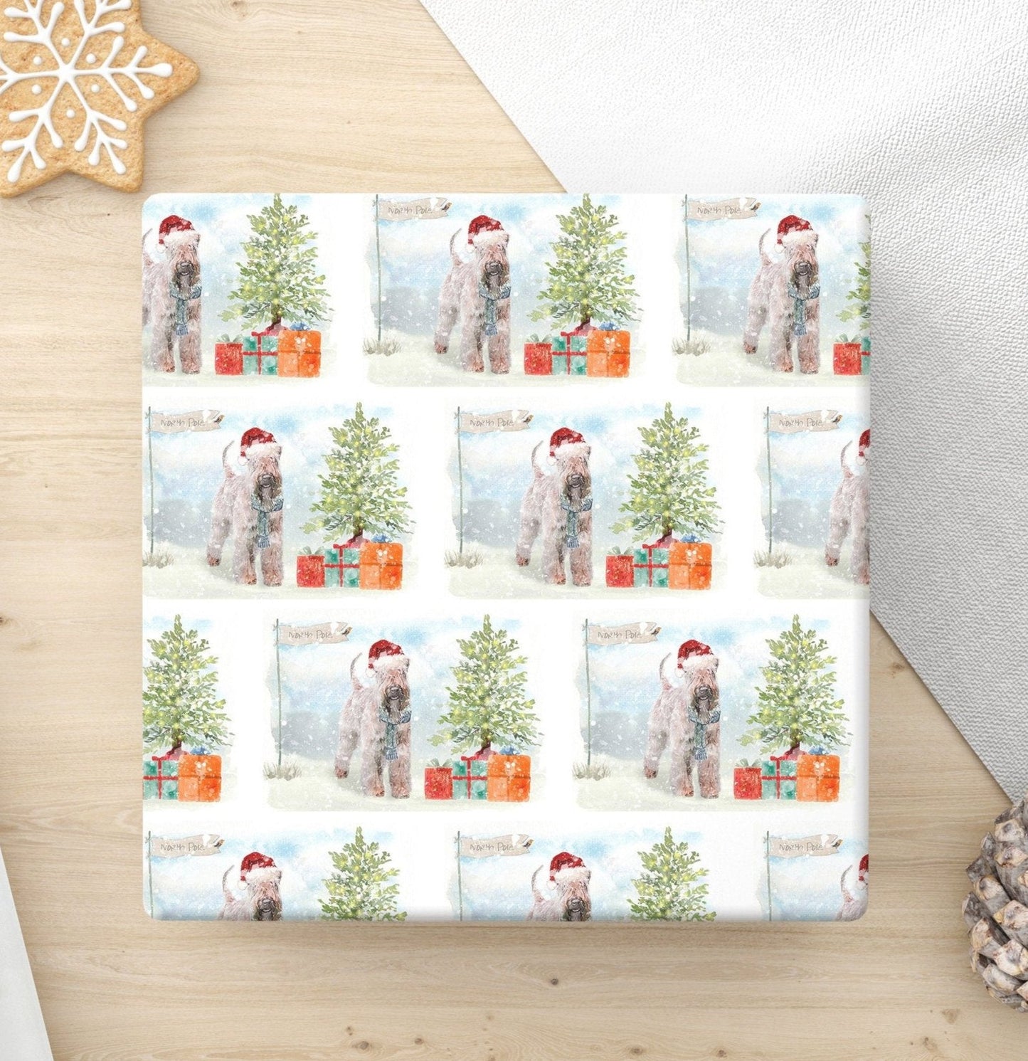 soft coated wheaten terrier christmas paper bundle