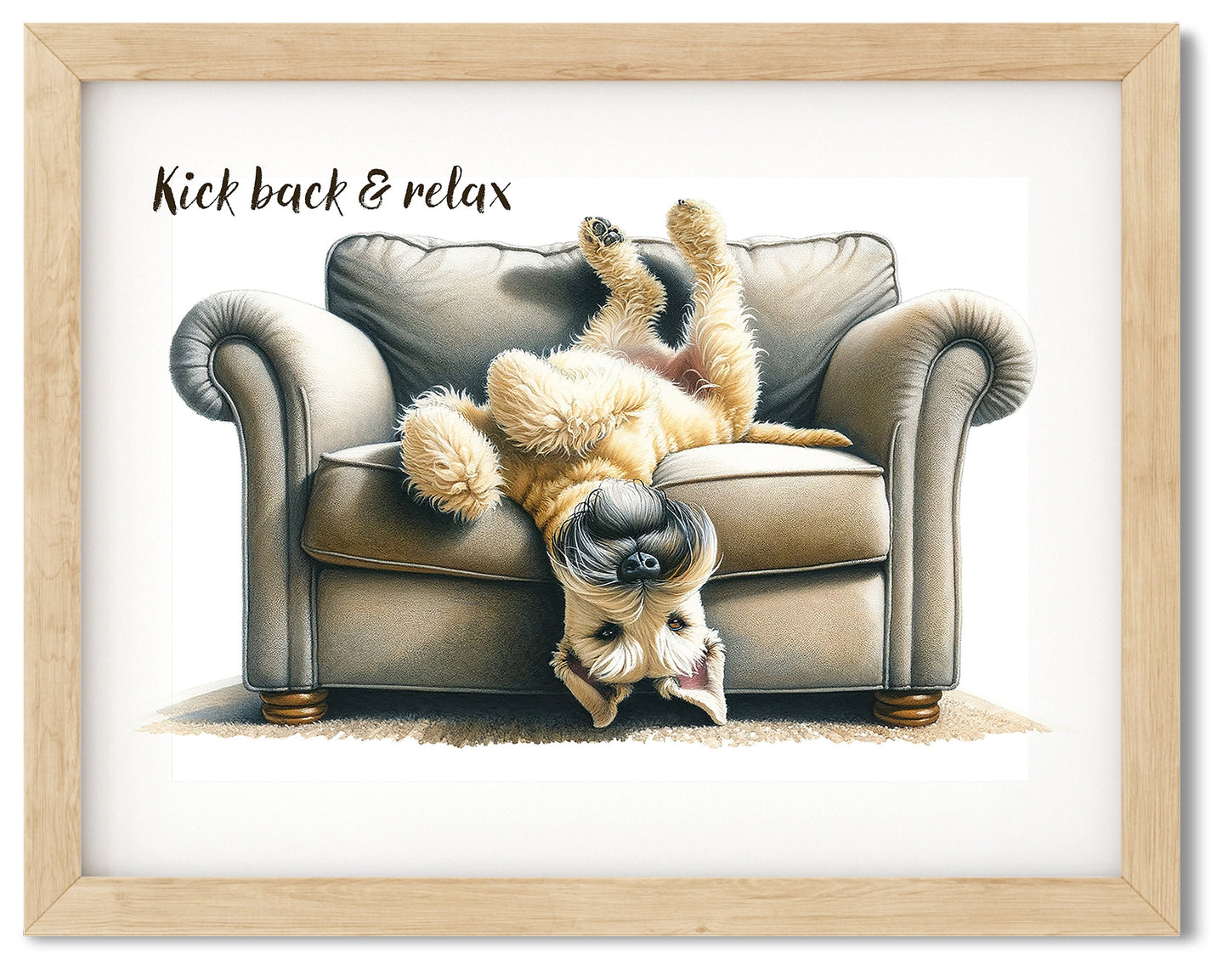 Wheaten Terrier Kick Back & Relax Print